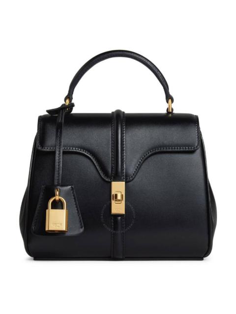 CELINE Celine Black Mini 16 in Satinated Calfskin