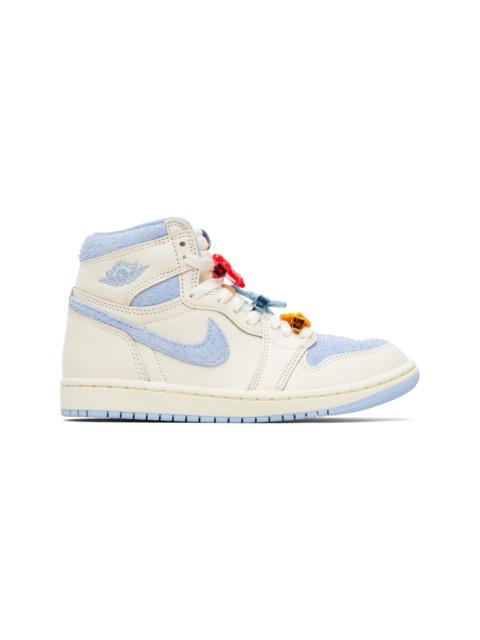 Jordan Off-White & Blue Air Jordan 1 OG Sneakers