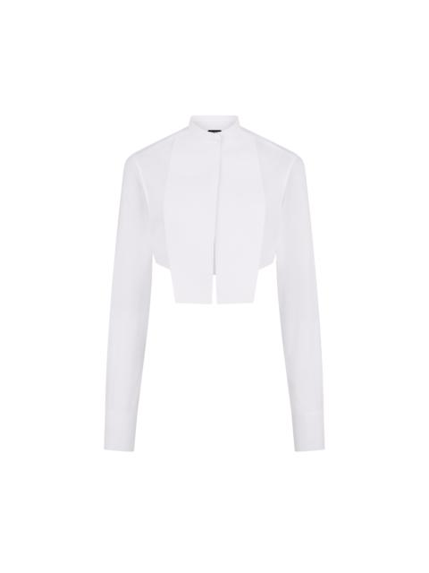 TOM FORD COTTON VOILE CROPPED SHIRT
