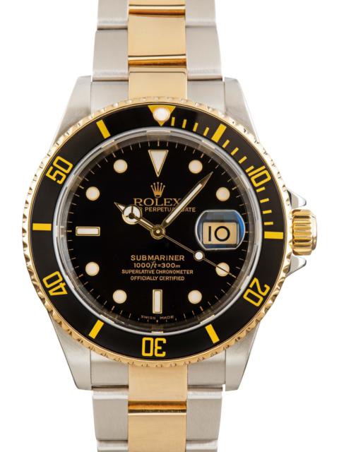 Rolex Submariner 16613 Black Dial Two-Tone