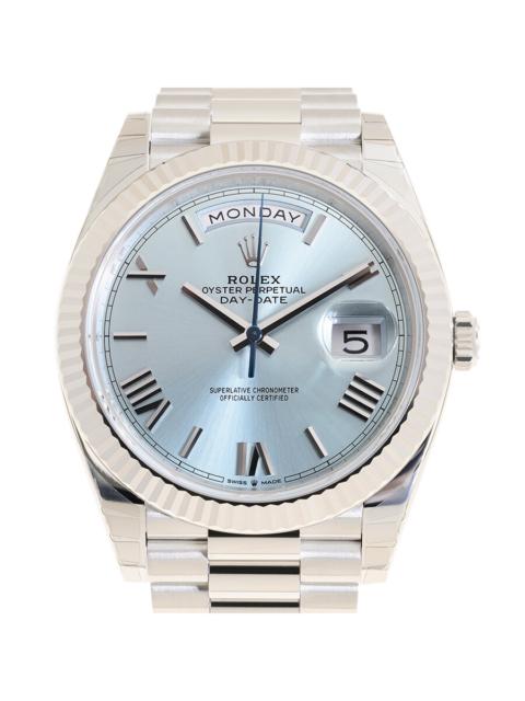 ROLEX Rolex Day-Date 40 Ice-Blue Dial Platinum President Men's Watch M228236-0012