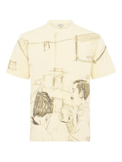 JW Anderson Cafe Scene Allover Print T-Shirt