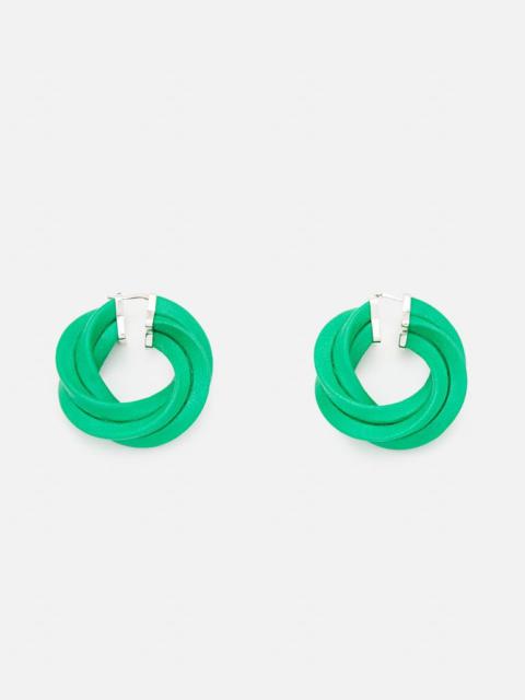 Bottega Veneta GREEN HOOP EARRINGS