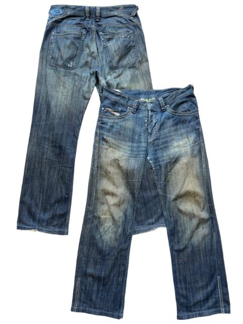 Vintage Diesel Industry Distressed Mudwash Denim Jeans 34x30