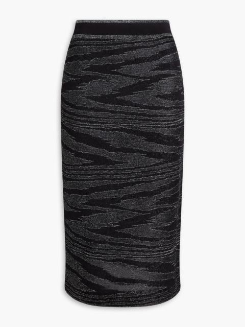 Missoni Metallic jacquard-knit midi pencil skirt