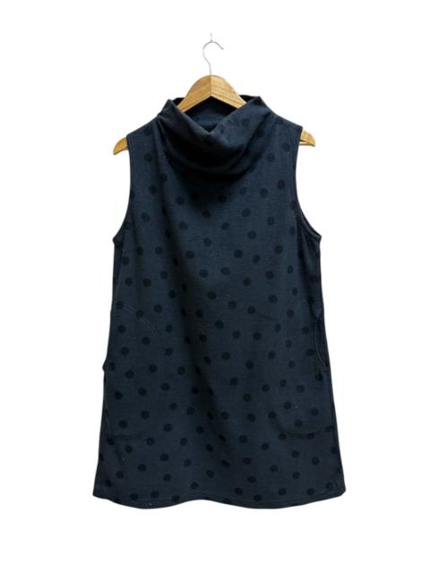 Yohji Yamamoto Y’s for living polkadot turtle neck fleece tunic dress