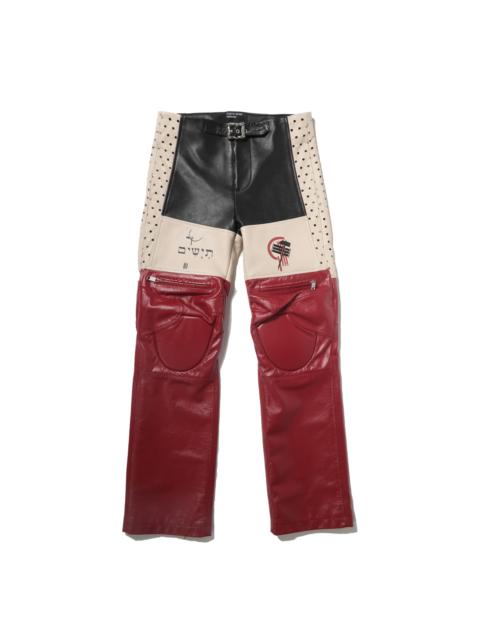 Enfants Riches Déprimés COMBINATION LEATHER TROUSERS