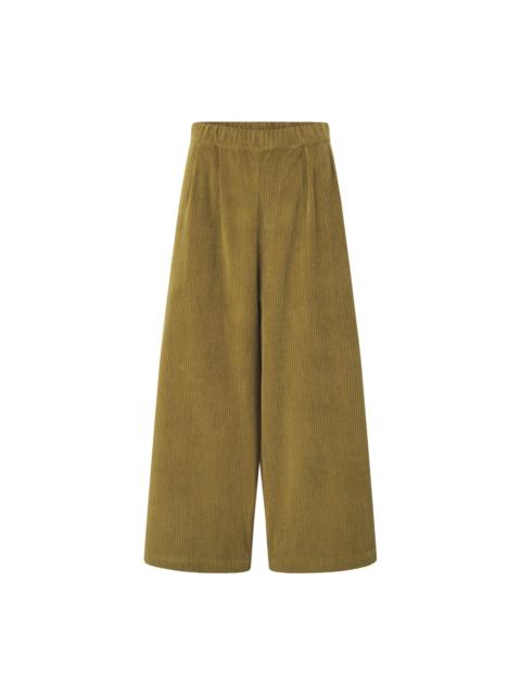 BLACK CRANE CORDUROY WIDE PANTS - OLIVE
