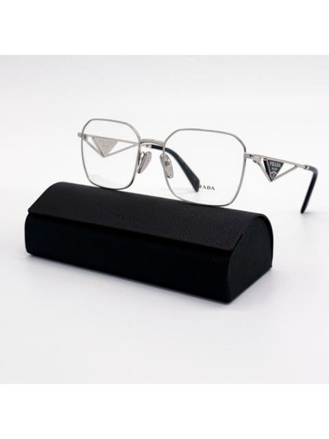 Prada New Prada Unisex Eyeglasses PRA51V 1BC1O1 Silver Metal Eyewe