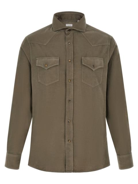 Brunello Cucinelli Brunello Cucinelli Men Corduroy Shirt