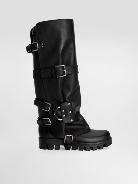 Dolce & Gabbana Boots in rubber and calfskin