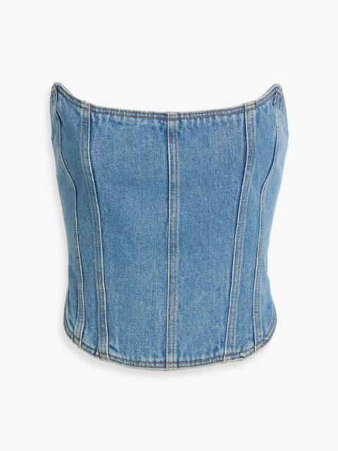 MAGDA BUTRYM Strapless denim bustier top