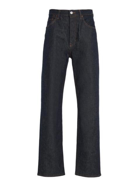House of Dagmar Stretch Mid-Rise Straight-Leg Jeans blue