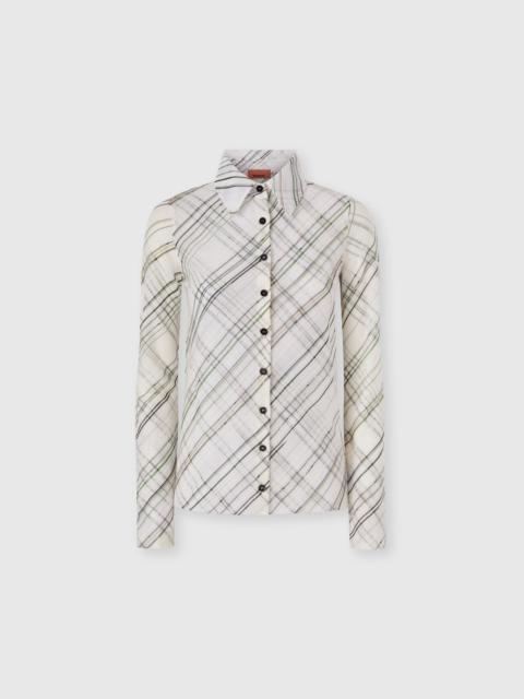 Missoni Missoni Tartan Criss-cross Shirt in White at Nordstrom