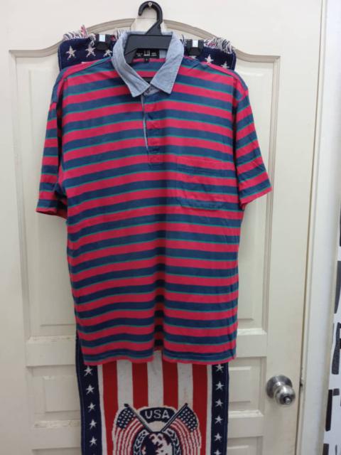 Other Designers Vintage - 🔥BIN/OFFER🔥 VTG ALFRED DUNHILL SSTRIPE POLO TEE