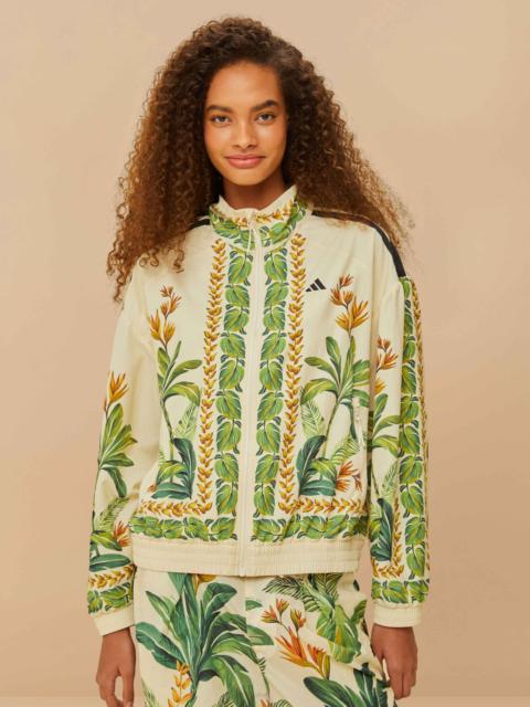 FARM RIO Adidas Tropical Breeze Cream White Jacket