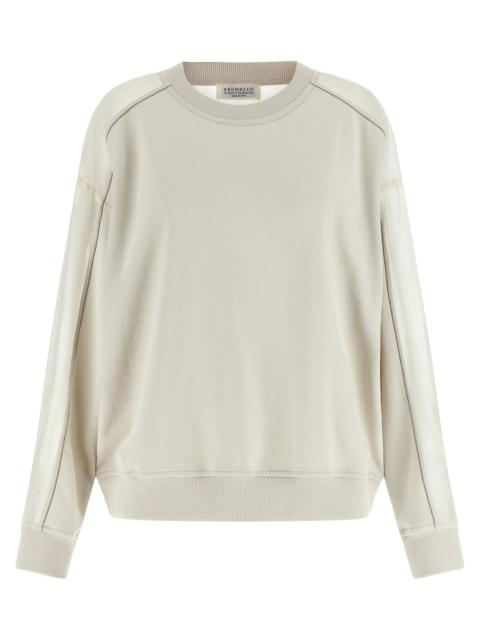 Brunello Cucinelli Brunello Cucinelli Women Organza And 'Monile' Sweatshirt