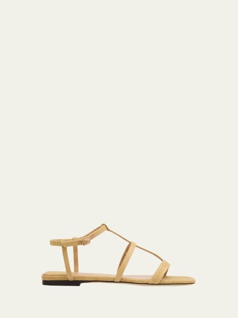 JIMMY CHOO Gwyn Canvas Flat Sandals