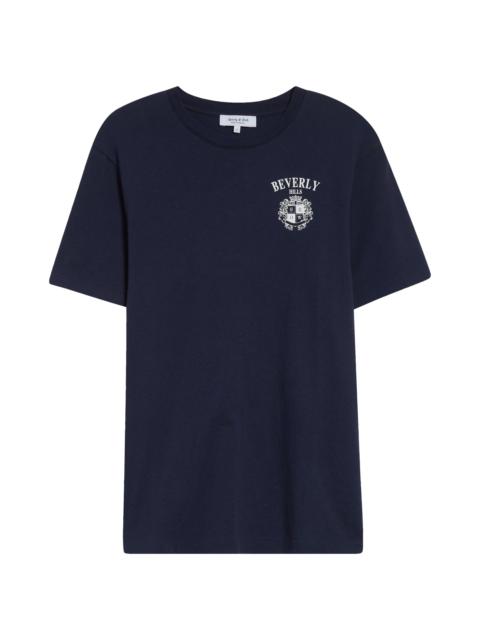 Sporty & Rich Beverly Hills Crest Cotton T-Shirt in Dark Navy at Nordstrom