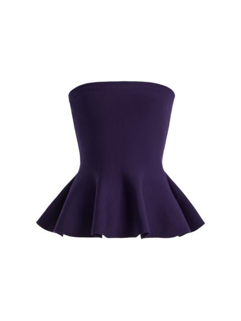 HIGH SPORT Eric Wool Peplum Top purple