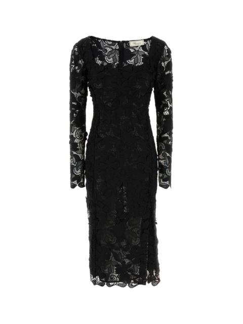 Blumarine Black macrame lace dress