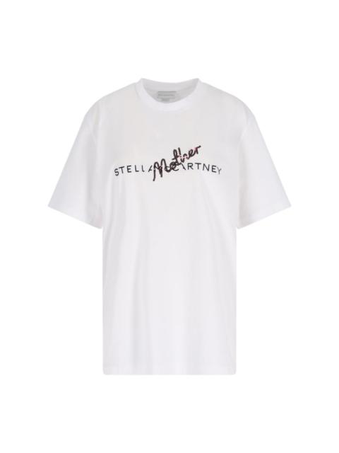 Stella McCartney SEQUIN LOGO T-SHIRT