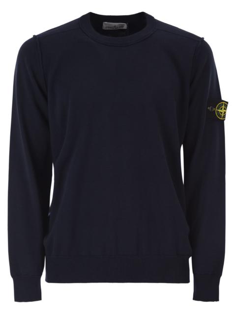 Stone Island Stone Island Men Crew Neck Jumper With Small Lapel