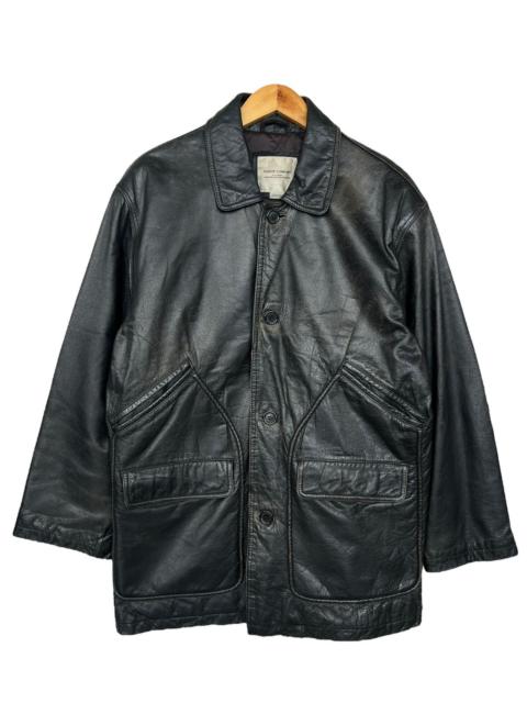 Other Designers Vintage - Seahop Company Black Long Coat Leather Jacket