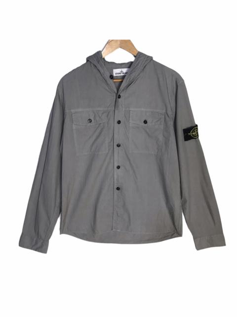 Stone Island Stone island spring summer 2014 hooded button up shirt