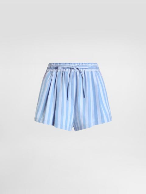 Dolce & Gabbana Striped poplin shorts