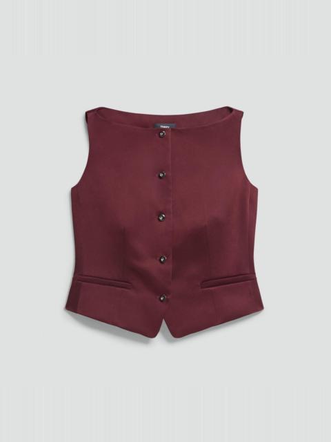 Theory Boatneck Vest in Satin
