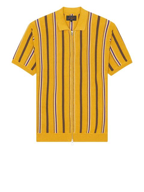 BEAMS PLUS Zip Knit Stripe
