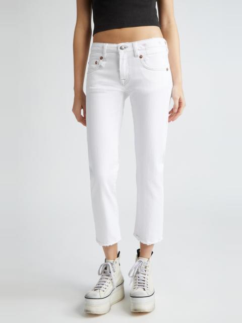 R13 R13 Boy Straight Ankle Jeans in Bale White at Nordstrom