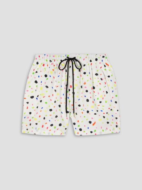 Christopher Kane Printed cotton-poplin shorts