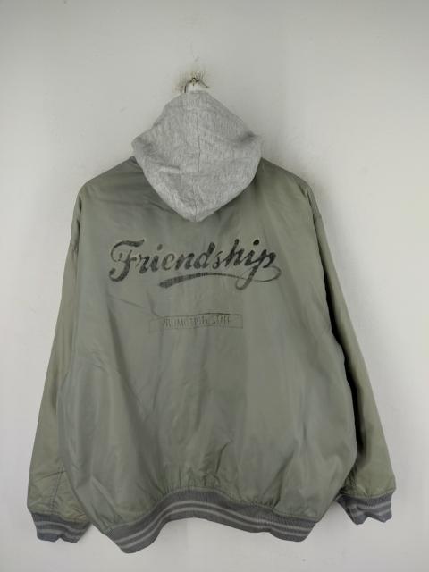 Other Designers Vintage - Vintage Respect Bomber Style Jacket With Hoodie