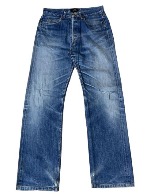 A.P.C. VINTAGE A.P.C RUE DE FLEURUS DISTRESSED SELVEDGE JEANS