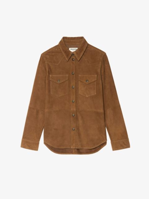 Zadig & Voltaire Thelma Suede Leather Shirt