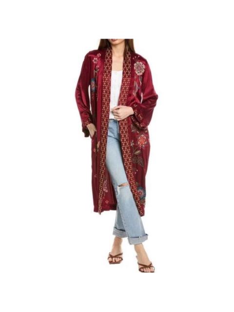 Other Designers NWT Johnny Was Embroidered Messine Pocketed‎ Open-FrontLong Kimono Large $365