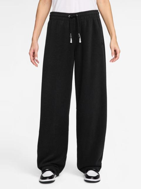 Jordan Jordan Flight Fleece French Terry Sweatpants in Black/Black at Nordstrom