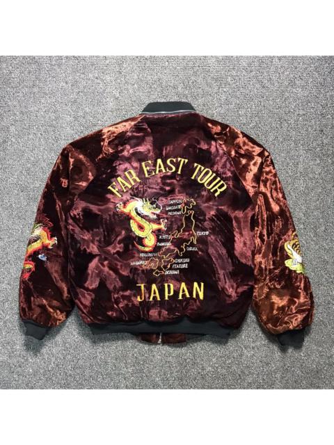 Other Designers Japanese Brand - 💥 Vintage 70s Sukajan Far East Tour Japan Velvet Jacket