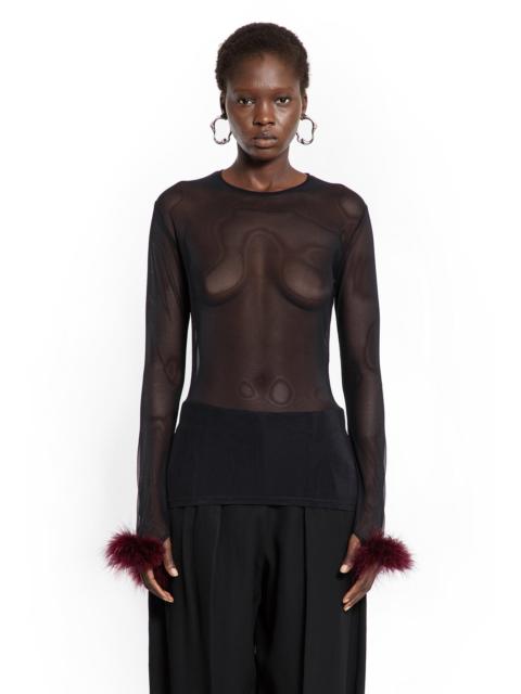 MUGLER Marabou Top In Mesh