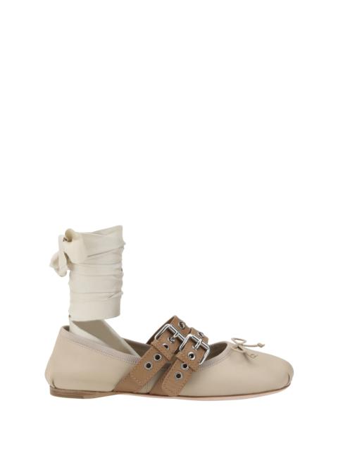 Miu Miu Women Ballerinas With Ankle Strap