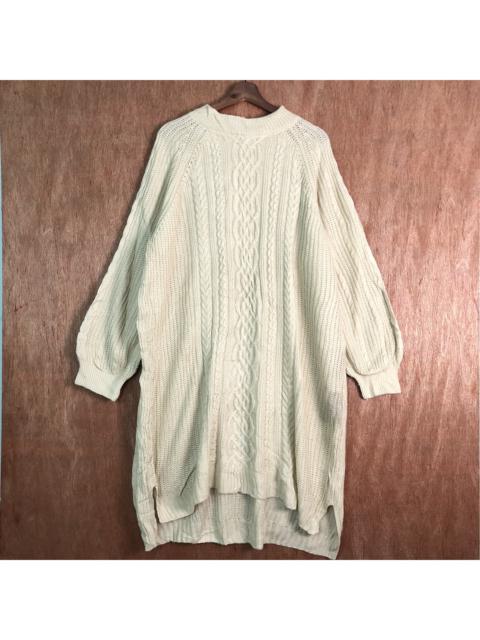 Other Designers Coloured Cable Knit Sweater - Crocheted Knit Long Sweater