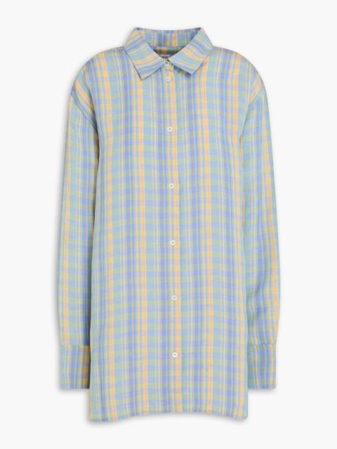 TOTEME Gingham linen-blend shirt