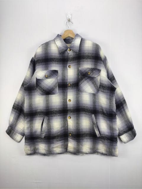 Other Designers Vintage Jacket Plaid Flannel Button Up Inner Sherpa Bayleaf