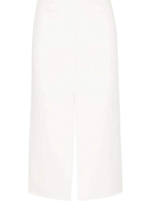 Chloé White Crepe Slit Knee Length Skirt