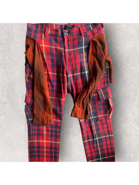 UNDERCOVER AW03 Paper Doll Hybrid Red Tartan Shirt Trousers