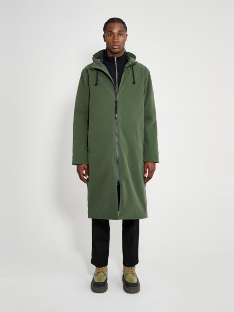 Stutterheim Stockholm Long Matte Winter Coat Green