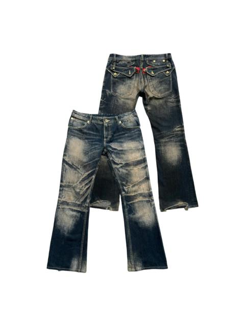 Flare Jeans Semantic Design Distressed Flare Jeans 33x30
