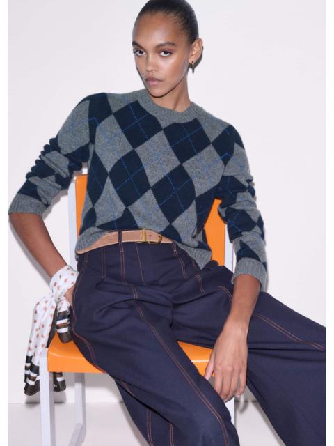 ME+EM Relaxed Argyle Sweater